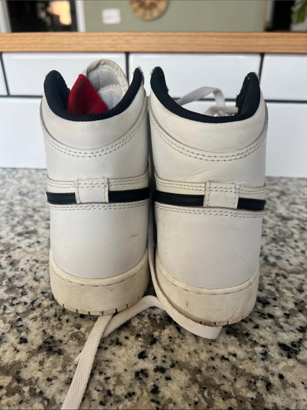 Nike Air Jordan 1 Mid White with Black Swoosh